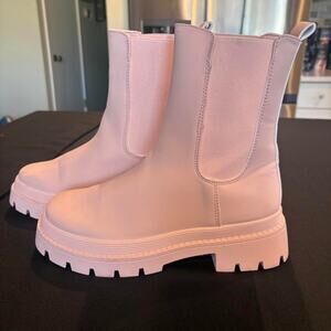 Ice Pink chunky lug sole  pull on boots from Shoedazzle - Womens size 9